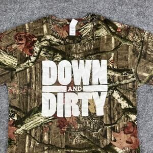 Code V T-Shirt Mens XL Camo Down and Dirty Graphic Hunting Outdoor Tee